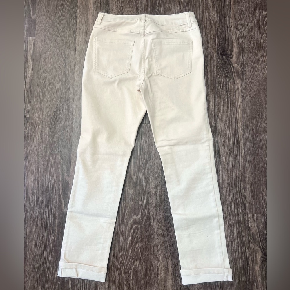 d. Jeans Skinny Cream ECRU Stretch Denim Jeans Women's Size 4 - Picture 5 of 10